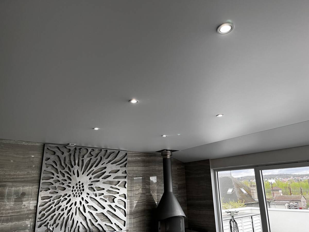 Quels plafonds tendus choisir pour cr&eacute;er une ambiance design dans un salon contemporain ? Saint-Avold